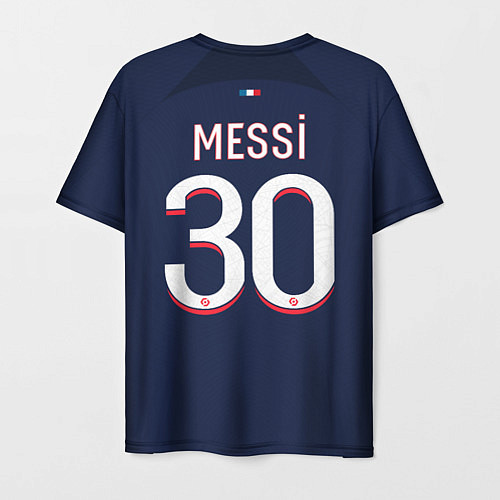 Мужская футболка Лионель Месси форма ПСЖ 2324 домашняя / 3D-принт – фото 2
