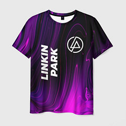 Футболка мужская Linkin Park violet plasma, цвет: 3D-принт