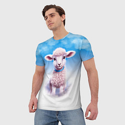 Футболка мужская Ягнёнок, цвет: 3D-принт — фото 2