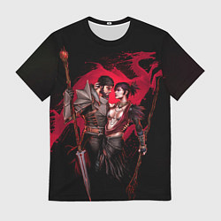 Футболка мужская Серый страж и Морриган, цвет: 3D-принт