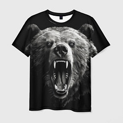 Футболка мужская Агрессивный таежный медведь, цвет: 3D-принт