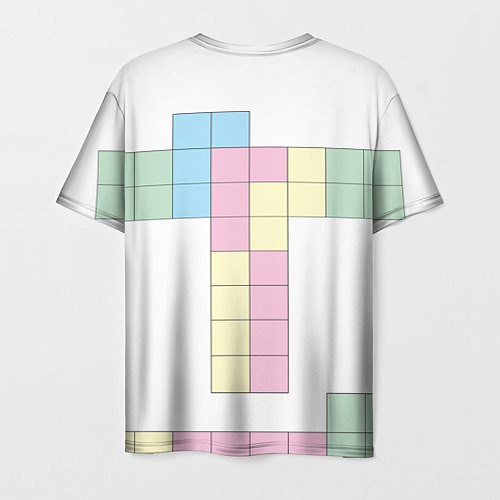 Мужская футболка Тетрис буква т падающие блоки / 3D-принт – фото 2