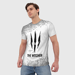 Футболка мужская The Witcher glitch на светлом фоне, цвет: 3D-принт — фото 2
