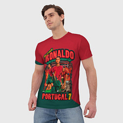 Футболка мужская Криштиану Роналду сборная Португалии 7, цвет: 3D-принт — фото 2