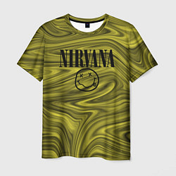 Футболка мужская Nirvana лого абстракция, цвет: 3D-принт