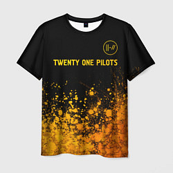 Футболка мужская Twenty One Pilots - gold gradient: символ сверху, цвет: 3D-принт