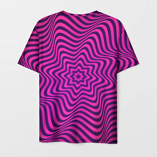 Мужская футболка Абстрактный фиолетовый узор / 3D-принт – фото 2