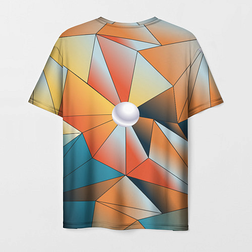 Мужская футболка Жемчужина - градиент из полигональных треугольнико / 3D-принт – фото 2