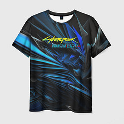 Футболка мужская Cyberpunk 2077 phantom liberty blue logo, цвет: 3D-принт