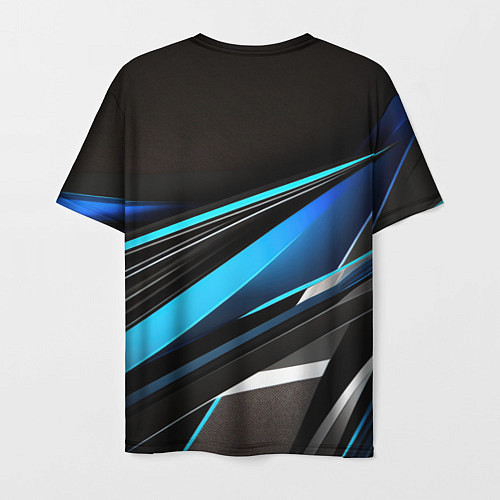 Мужская футболка Cyberpunk 2077 phantom liberty black blue abstract / 3D-принт – фото 2