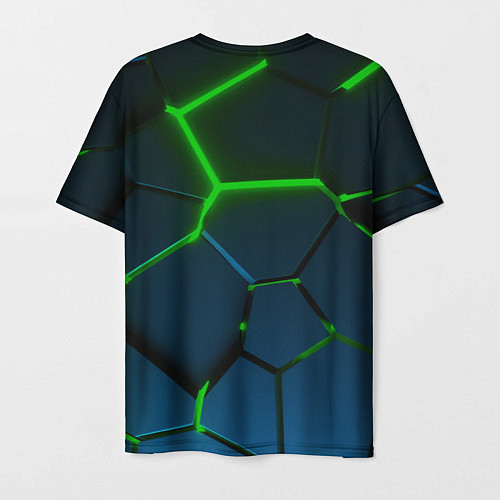 Мужская футболка Cyberpunk 2077 phantom liberty green neon / 3D-принт – фото 2