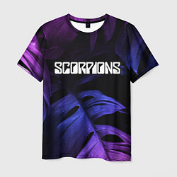 Футболка мужская Scorpions neon monstera, цвет: 3D-принт