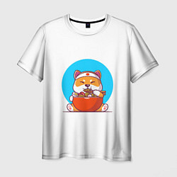 Футболка мужская Милая сиба-ину, цвет: 3D-принт