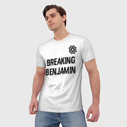 Футболка мужская Breaking Benjamin glitch на светлом фоне: символ с, цвет: 3D-принт — фото 2