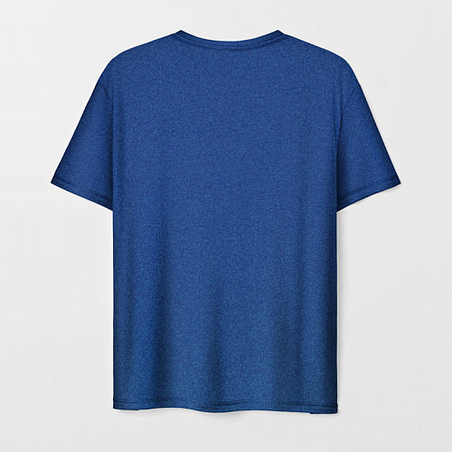 Мужская футболка Однотонный синий рябь / 3D-принт – фото 2