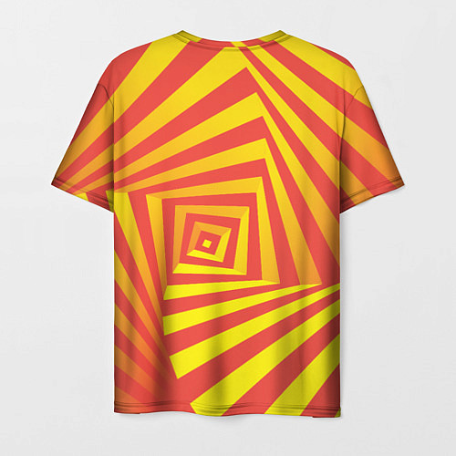 Мужская футболка Оптическая иллюзия вглубь / 3D-принт – фото 2