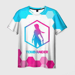 Футболка мужская Tomb Raider neon gradient style, цвет: 3D-принт