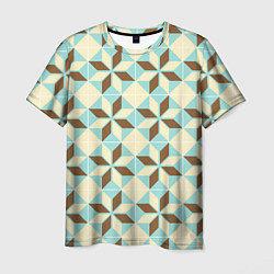 Футболка мужская Brown blue pattern, цвет: 3D-принт