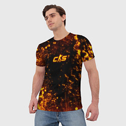 Футболка мужская Fire CS2, цвет: 3D-принт — фото 2