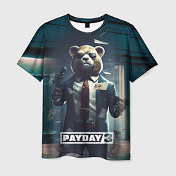 Футболка мужская Payday 3 bear, цвет: 3D-принт