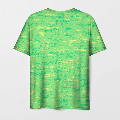 Мужская футболка Текстура салатовый горизонтальный / 3D-принт – фото 2