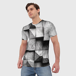 Футболка мужская Каменные плиты и обман зрения, цвет: 3D-принт — фото 2