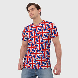 Футболка мужская Флаги Великобритании, цвет: 3D-принт — фото 2