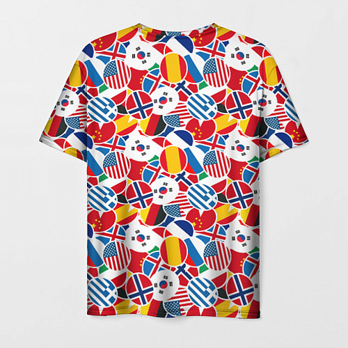 Мужская футболка Флаги стран мира / 3D-принт – фото 2