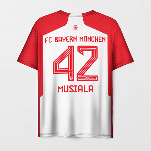 Мужская футболка Джамал Мусиала Бавария Мюнхен форма 2324 домашняя / 3D-принт – фото 2