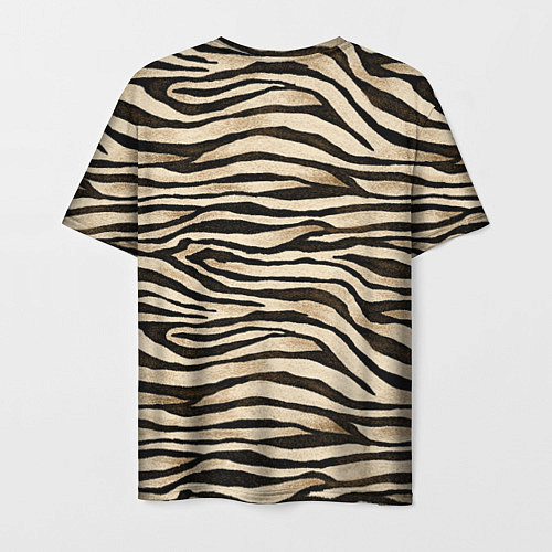 Мужская футболка Шкура зебры и белого тигра / 3D-принт – фото 2