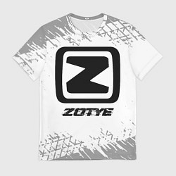 Футболка мужская Zotye speed на светлом фоне со следами шин, цвет: 3D-принт