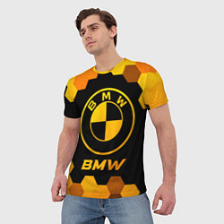 Футболка мужская BMW - gold gradient, цвет: 3D-принт — фото 2