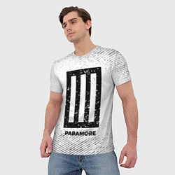 Футболка мужская Paramore с потертостями на светлом фоне, цвет: 3D-принт — фото 2