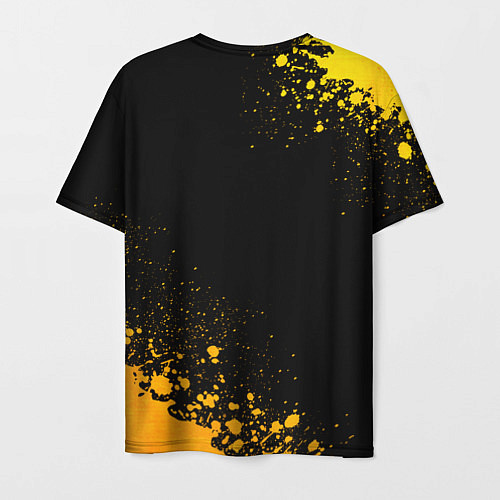 Мужская футболка Portal - gold gradient: надпись, символ / 3D-принт – фото 2