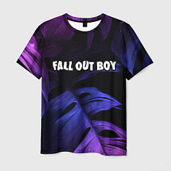 Футболка мужская Fall Out Boy neon monstera, цвет: 3D-принт