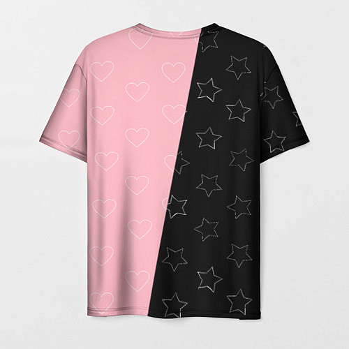 Мужская футболка Blackpink - hearts and stars / 3D-принт – фото 2