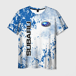 Футболка мужская Subaru blue logo, цвет: 3D-принт