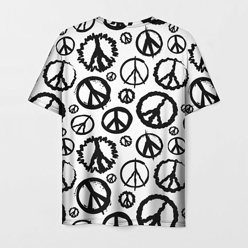 Мужская футболка Many peace logo / 3D-принт – фото 2