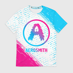 Футболка мужская Aerosmith neon gradient style, цвет: 3D-принт