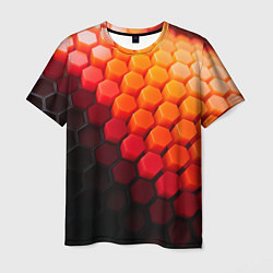 Мужская футболка Hexagon orange