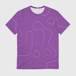 Футболка мужская Объемные разводы - яркий фиолетовый - узор Хуф и С, цвет: 3D-принт
