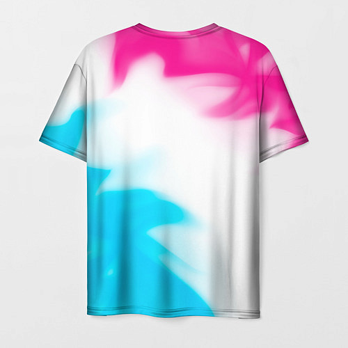 Мужская футболка Geely neon gradient style: надпись, символ / 3D-принт – фото 2