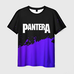 Футболка мужская Pantera purple grunge, цвет: 3D-принт