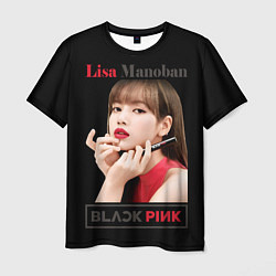 Футболка мужская Blackpink Lisa paints lips, цвет: 3D-принт