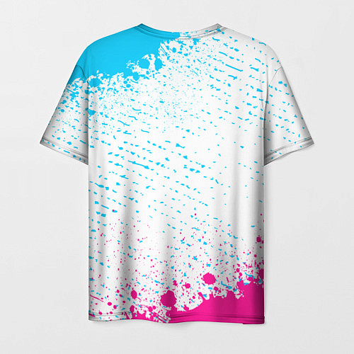 Мужская футболка DanMachi neon gradient style / 3D-принт – фото 2