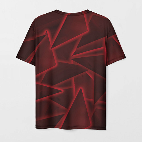 Мужская футболка Красные треугольники, неон / 3D-принт – фото 2