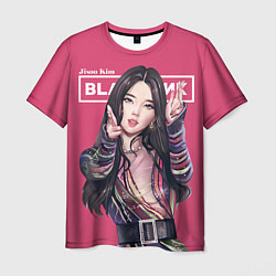 Футболка мужская Blackpink Jisoo art, цвет: 3D-принт