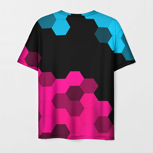 Мужская футболка FAW - neon gradient: символ сверху / 3D-принт – фото 2