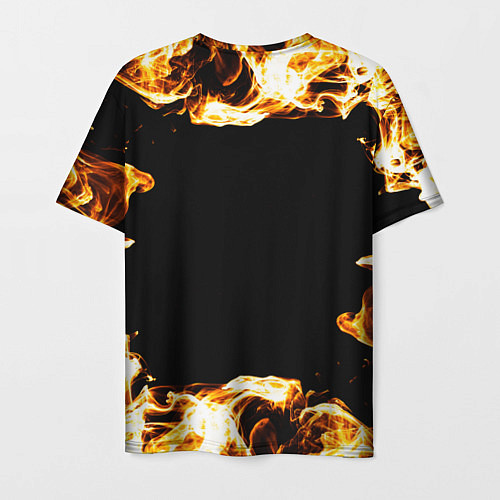 Мужская футболка Garbage рок кот и огонь / 3D-принт – фото 2
