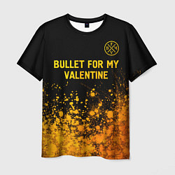 Футболка мужская Bullet For My Valentine - gold gradient: символ св, цвет: 3D-принт